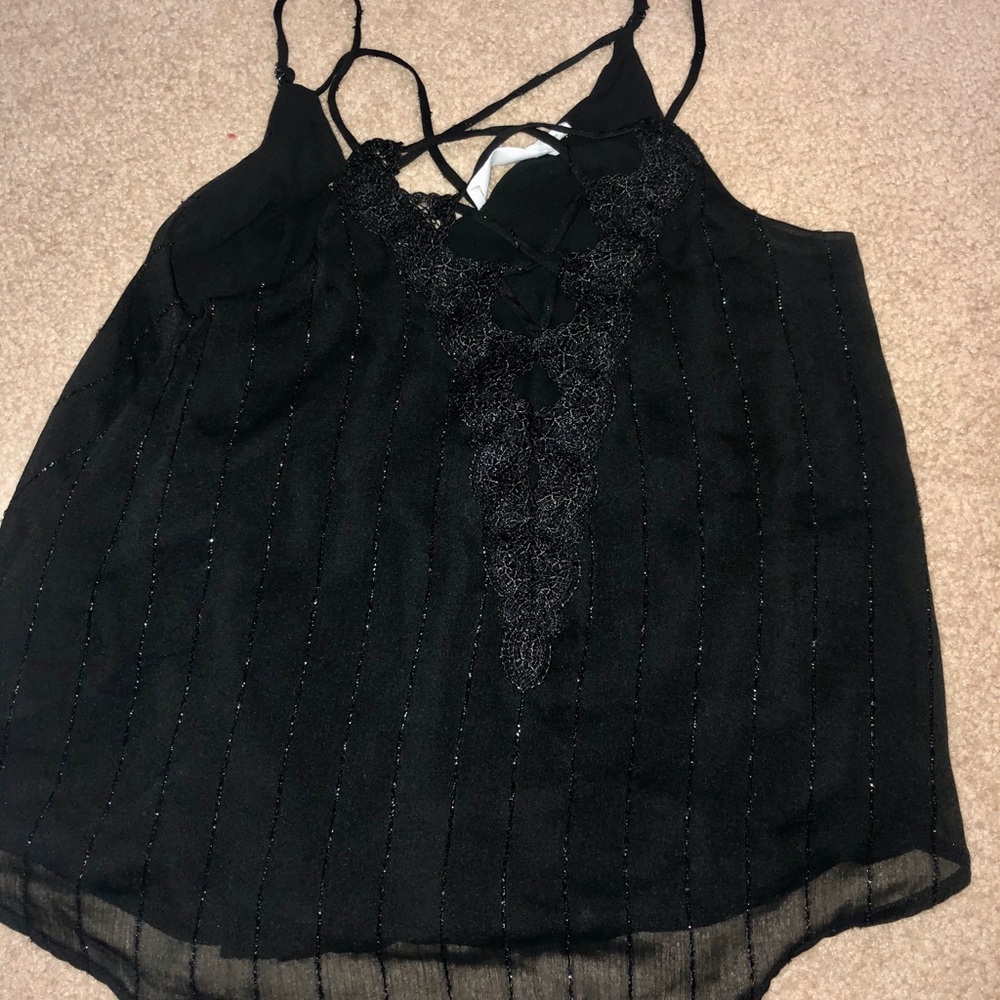 Black sheer top